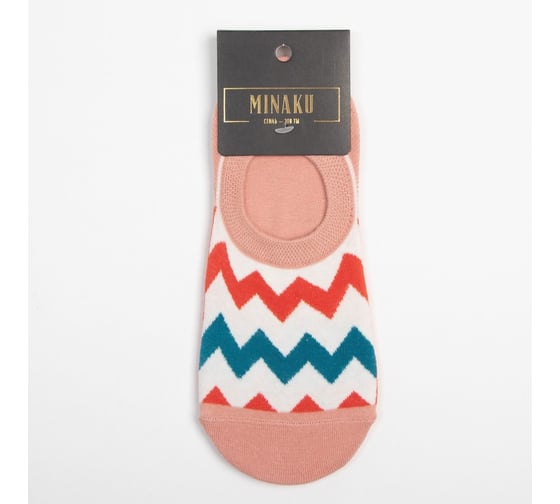 Носки MINAKU "Зигзаги" размер 36-39 (22-24 см) 7502966