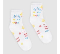 Носки женские MINAKU "Happy day" цвет белый, размер 36-37 (23 см) 7313577