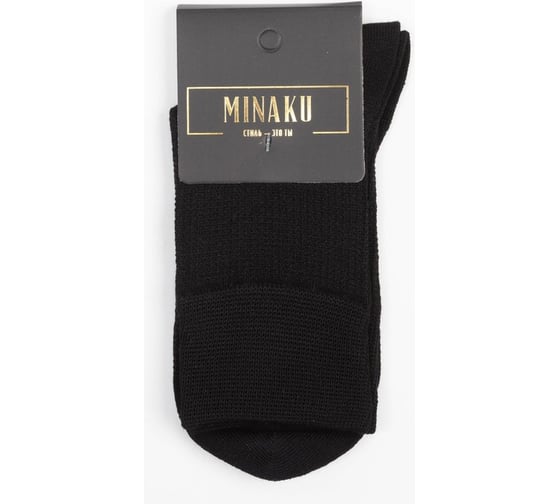 Носки MINAKU "Однотон "цвет чёрный, размер 36-39 (23-25 см) 7455138