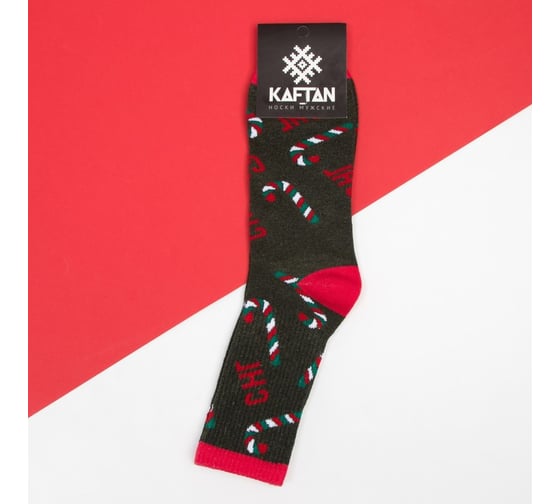 Носки мужские KAFTAN "НГ" размер 41-44 (27-29 см), зеленый 7816346