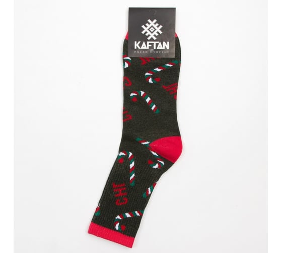 Носки мужские KAFTAN "НГ" размер 41-44 (27-29 см), зеленый 7816346