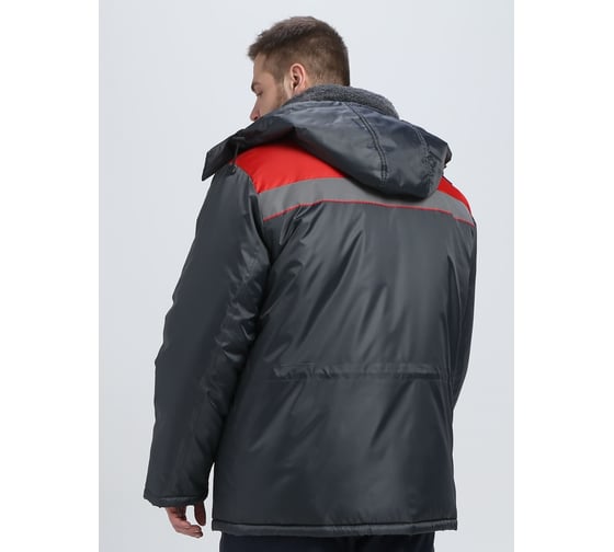 Куртка зимняя ФАКЕЛ 87491239 Бригада NEW  Оксфорд, темно-серый/красный 87491239.012 1