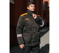 Куртка утепленная ООО ГУП Бисер Мотор Orange черный/оранжевый/СВП, размер 104-108, рост 182-188 4660391426252