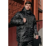 Куртка утепленная ООО ГУП Бисер Альбатрос NEW Оксфорд черный, размер 112-116, рост 182-188 4660391426405