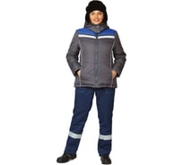 Куртка женская утепленная Прабо Онега-М серый/электрик р-р 60-62/170-176 35113