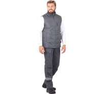 Мужской жилет ГК Спецобъединение ГАЛАКТИКА утепленный, серый/бирюза (88-92), Жил 653/88