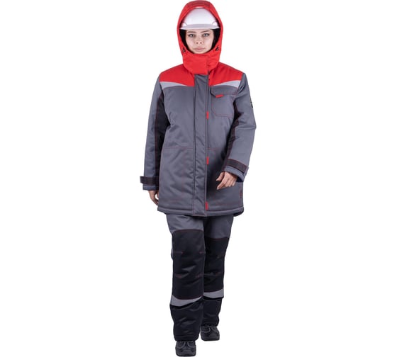 Женский костюм ГК Спецобъединение КМ-10 ЛЮКС от пониженных температур воздуха и ветра, механических воздействий и ОПЗ ( Кос 237/96/158 1