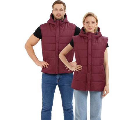 Жилет утеплённый URSUS "ДЕЛЬТА" цвет бордовый, ткань Дюспо ЖИЛ966-200/48-50