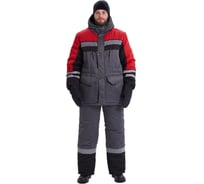 Костюм зимний URSUS "ЗИМНИК" куртка/брюки, цвет темно-серый/черный/красный КОС631-300/64-66, 182-188