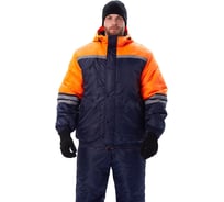 Костюм зимний URSUS "СТИМ" куртка/полукомбинезон, цвет темно-синий/оранжевый КОС634-003/64-66, 182-188