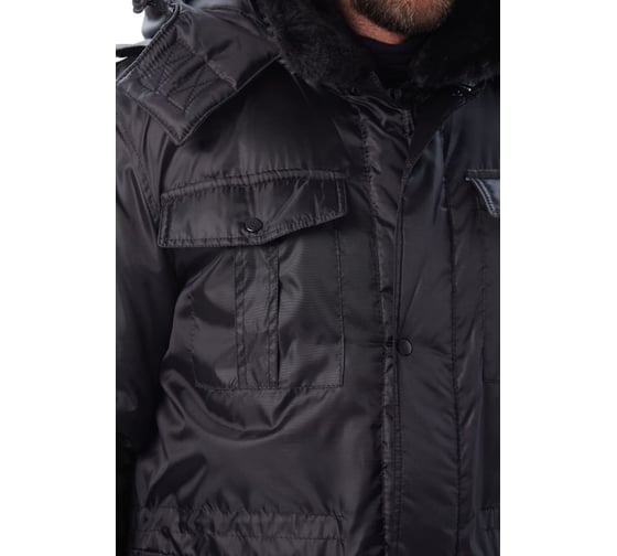 Куртка мужская зимняя URSUS "Охрана" черная КУР606-280/56-58, 182-188