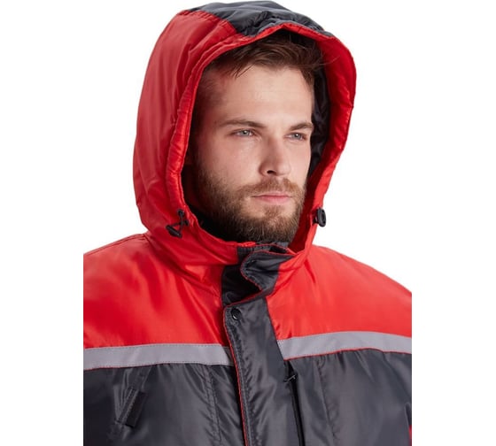 Костюм зимний URSUS "СТИМ" куртка/полукомбинезон, цвет темно-серый/красный КОС634-303/64-66, 182-188 1