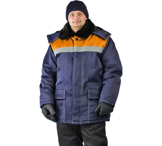 Куртка зимняя URSUS "УРАЛ" цвет темно-серый/красный КУР802-333/64-66, 170-176 1