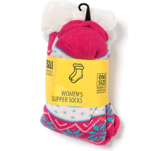 Носки-слиперы женские ESLI ESW001 PINK размер 36-39 1001390010010062