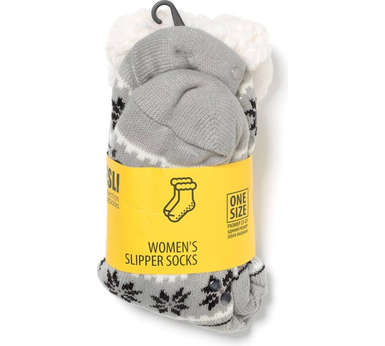 Носки-слиперы женские ESLI ESW003 GREY размер 36-39 1001390030010240
