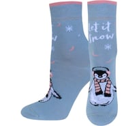 Носки женские БРЕСТСКИЕ Новогодние 20С1133 рисунок 617 серо-голубой, размер 38-39 10940303049617