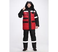 Зимний костюм с полукомбинезоном Факел Беркорт-2 СОП К. (ткань таслан, 135) черный/красный 87491255.015