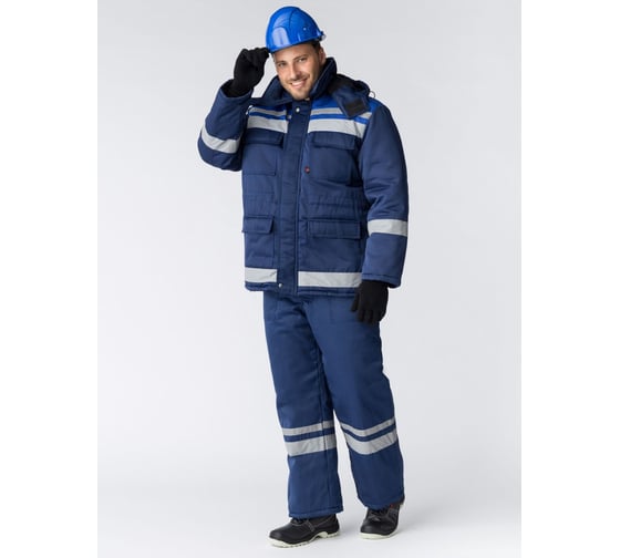 Костюм зимний ФАКЕЛ Горизонт-Люкс ткань смесовая, 210 г/м2, брюки, темно-синий/васильковый 87468911.023 1