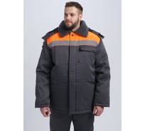 Костюм зимний ФАКЕЛ Труженик-Ультра СОП ткань смесовая, 210 г/м2, брюки, темно-серый/оранжевый 87491234.016