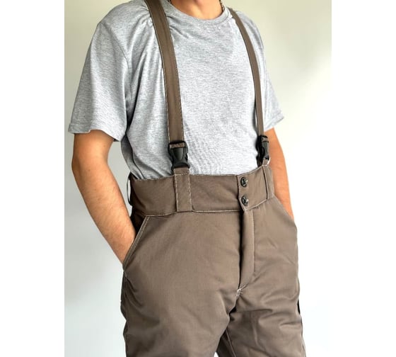 Костюм зимний ФАКЕЛ Мега IMP ткань смесовая, 240 г/м2, брюки, коричневый/черный/бежевый 87494652.017