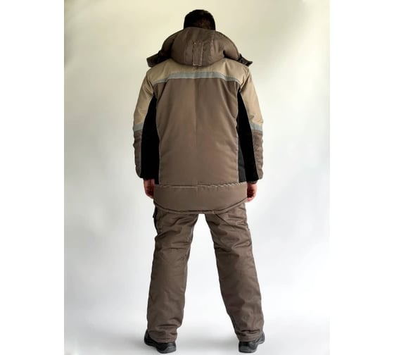 Костюм зимний ФАКЕЛ Мега IMP ткань смесовая, 240 г/м2, брюки, коричневый/черный/бежевый 87494652.017