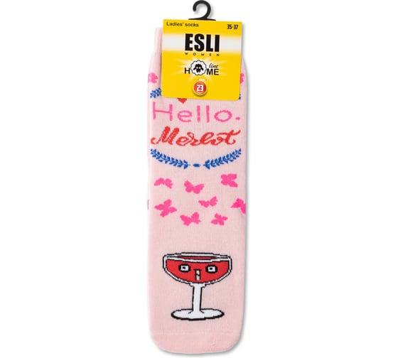 Носки женские ESLI HOME LINE (Махровые) 52-118 рис. 068 нюдовый, размер 36-37 1001321990021282337