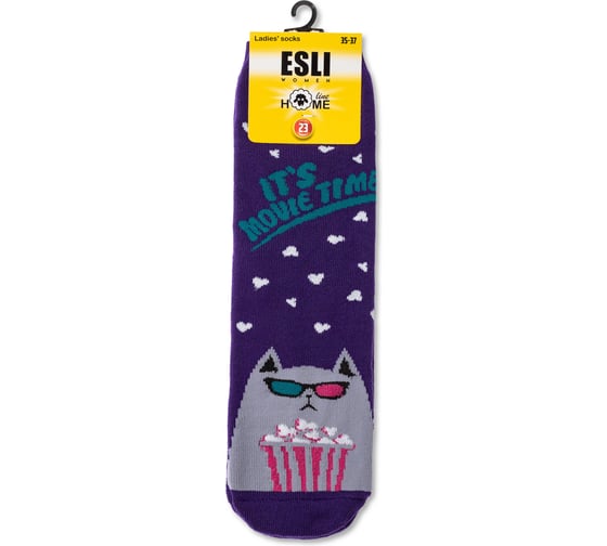 Носки женские ESLI HOME LINE (Махровые) 52-118 рис. 068 фиолетовый, размер 38-39 1001321990040037068