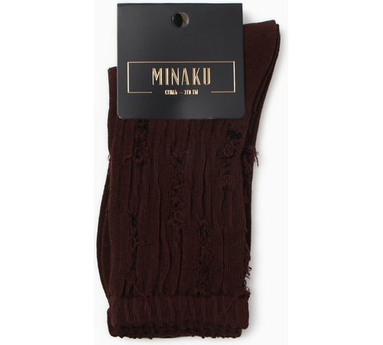 Носки женские MINAKU цвет темно-коричневый, размер 36-41 10511795