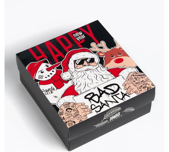 Подарочный набор KAFTAN термос и носки 3 пары Bad Santa, размер 41-44 (27-29 см) 7360159