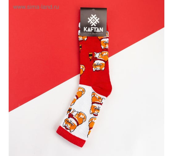 Носки мужские KAFTAN "Кот" размер 41-44 (27-29 см), красный 5078161