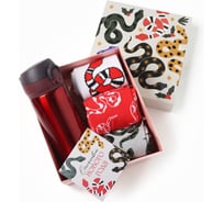 Подарочный набор KAFTAN термос и носки 3 пары Snake, размер 36-39 10715263