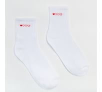 Носки женские MINAKU "Сердечки" цвет белый, размер 38-39 (25 см) 7425342