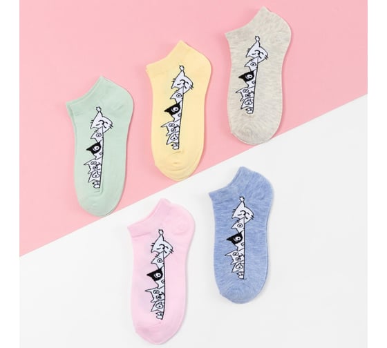 Набор носков KAFTAN "Meow" 5 пар, размер 35-38 6772739
