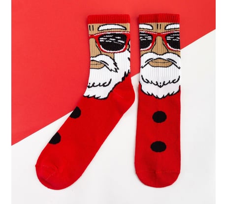 Носки мужские KAFTAN "Дед мороз" размер 41-44 (27-29 см), красный 5078157