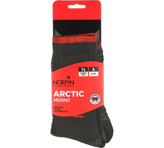 Носки NORFIN T4A ARCTIC MERINO CREW р. 42-44/L 304743-03L