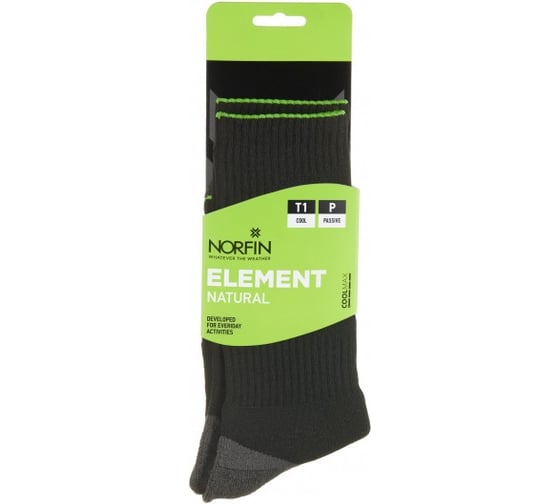 Носки NORFIN T1P ELEMENT NATURAL CREW р.(39-41) M 304716-02M