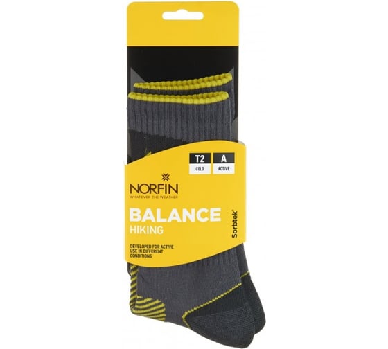 Носки NORFIN T2A BALANCE HIKING CREW р.(39-41) M 304723-02M