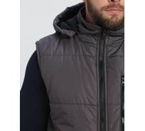 Утепленный жилет с капюшоном Резко, ткань Таслан 135, темно-серый Факел 87485435.007