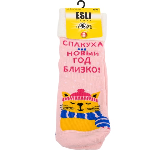 Носки женские ESLI HOME LINE (Махровые) 52-117 рис. 338 нюдовый 38-39 1001321980041282338