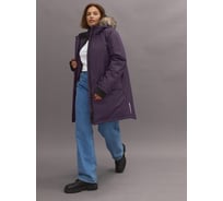 Куртка-парка женская ООО ГУП Бисер "Black Urban" фиолетовый, размер 80-84, рост 158-164 4630407335908