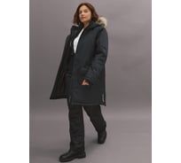 Куртка-парка женская ООО ГУП Бисер "Black Urban" черный, размер 88-92, рост 158-164 4660391436541