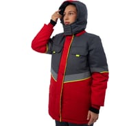 Костюм женский утеплённый Уралспецзащита Северная широта куртка + полукомбинезон, красный/серый, р-р 52-54/194-200 з43-кпк-жен-кр-52-194