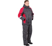 Куртка зимняя Эксперт Спецодежда Страйк серый/красный, размер 68-70, рост 170-176 6446000190039