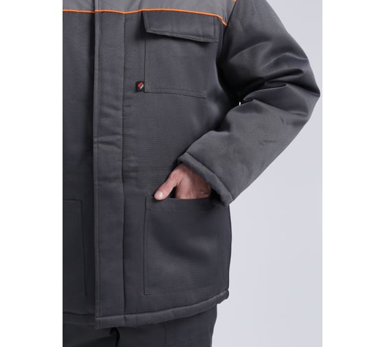 Костюм зимний Факел 87491234 Труженик-Ультра СОП ткань смесовая, 210 г/м3, брюки, темно-серый/оранжевый 87491234.001