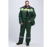 Костюм зимний Факел 87491264 Труженик-Ультра СОП ткань смесовая, 210 г/м3, брюки, темно-зеленый/лимонный 87491264.003