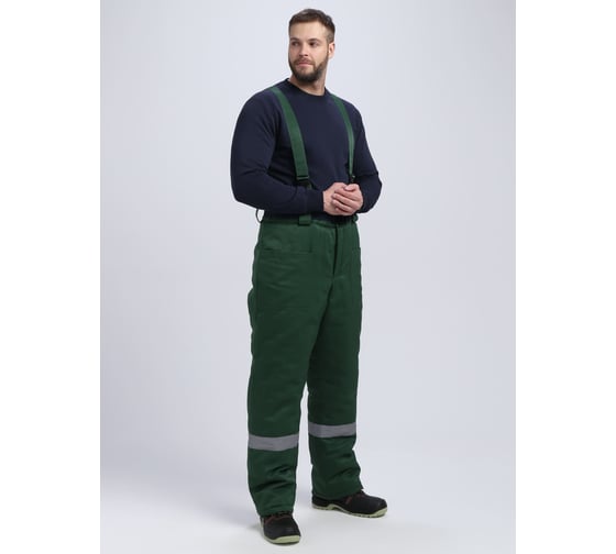 Костюм зимний Факел 87491264 Труженик-Ультра СОП ткань смесовая, 210 г/м3, брюки, темно-зеленый/лимонный 87491264.003