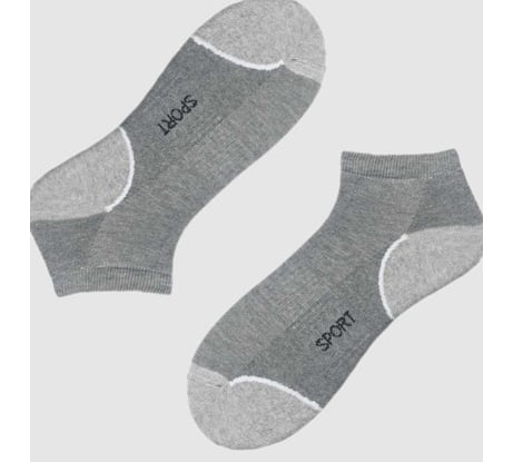 Носки мужские CHOBOT SNEAKER SPORT 42-91 2 пары, р-р 25-27, серый 1001330820100016082