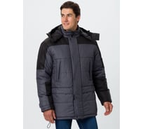 Куртка зимняя ФАКЕЛ Премиум ткань Мембрана, темно-серый меланж/черный 87491752.002