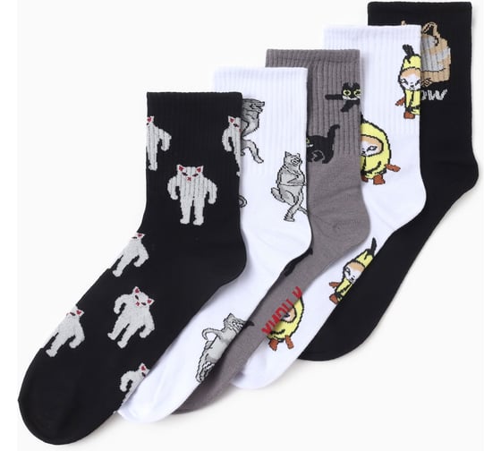 Набор мужских носков KAFTAN Mem socks, размер 41-44 (27-29 см), 5 пар 10679652