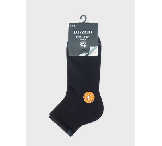 Носки мужские DIWARI COMFORT 24С-102СП (Короткие, Махровая стопа) рис. 212, р-р 42-43 черный 1001332640030012160